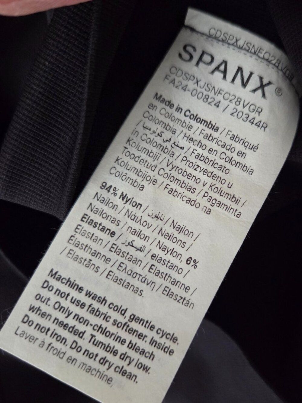 NWT SPANX ECOCARE ANKLE LEGGING VERY BLACK SIZE LARGE - Picture 9 of 13